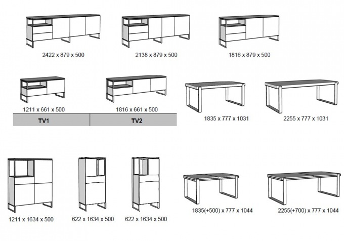 Salle à manger complète Portofino