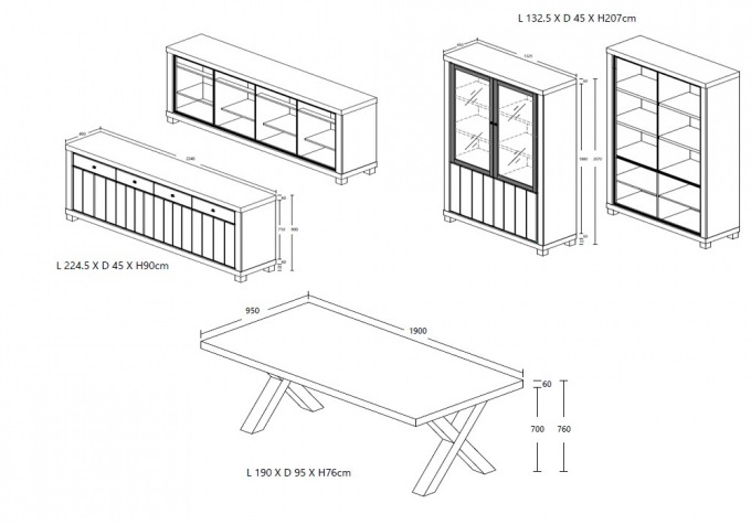 Salle à manger complète Eureko Salle à manger complète Eureko