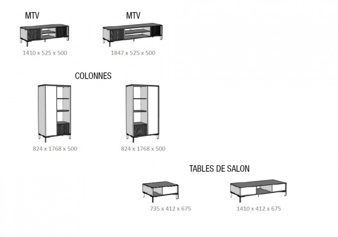 Salle à manger complète Perugia