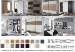 Gamme d'armoire de fabrication allemande avec portes coulissantes ! A composer selon vos envies !