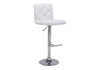 Tabouret pour cuisine ou bar à hauteur réglable – métal chromé et polyuréthane Tabouret pour cuisine ou bar à hauteur réglable – métal chromé et polyuréthane
