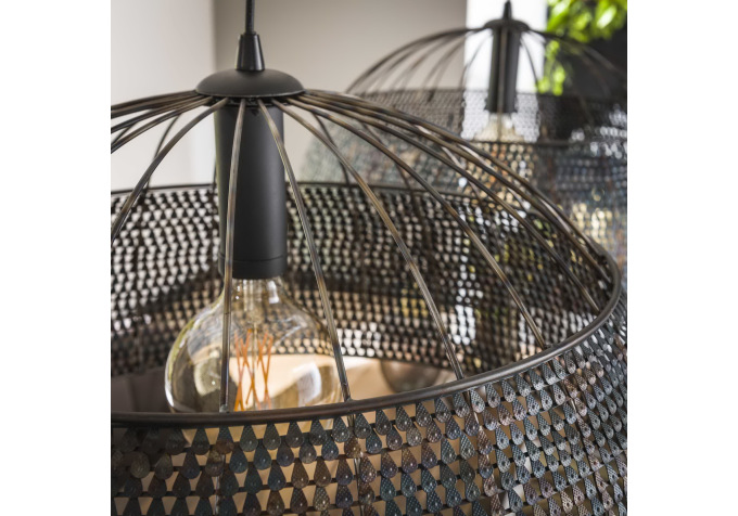 Suspension en métal 2 lampes 8107