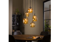 Suspension 5 Lampes mix gold