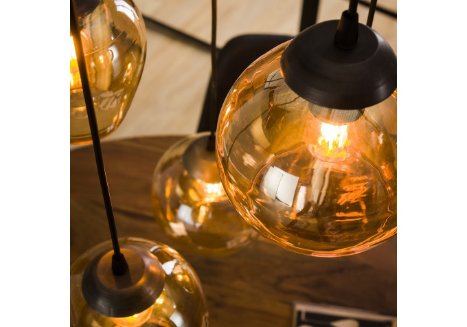 Suspension 5 Lampes mix gold Suspension 5 Lampes mix gold