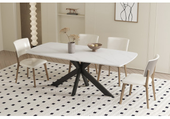 Table pieds métal tablette en pierre Table pieds métal tablette en pierre