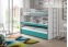 Lit mezzanine Bonus : Couleur:Turquoise