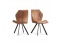 Lot de 2 chaises Alice en tissu cognac