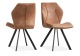 Lot de 2 chaises Alice en tissu cognac