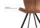 Lot de 2 chaises Tesla en tissu cognac